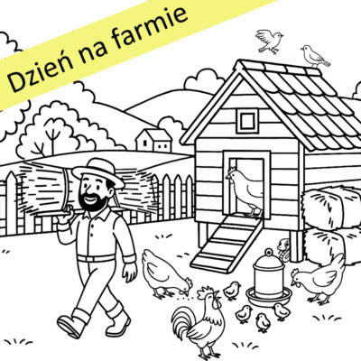 Dzień na farmie - kolorowanka tematyczna