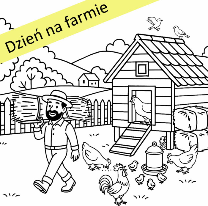 Dzień na farmie - kolorowanka tematyczna