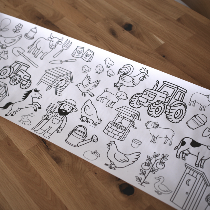 Na wsi - kolorowanka misz-masz