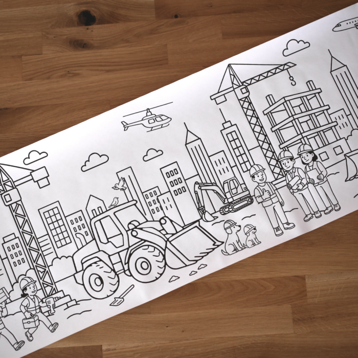 Plac budowy - kolorowanka tematyczna