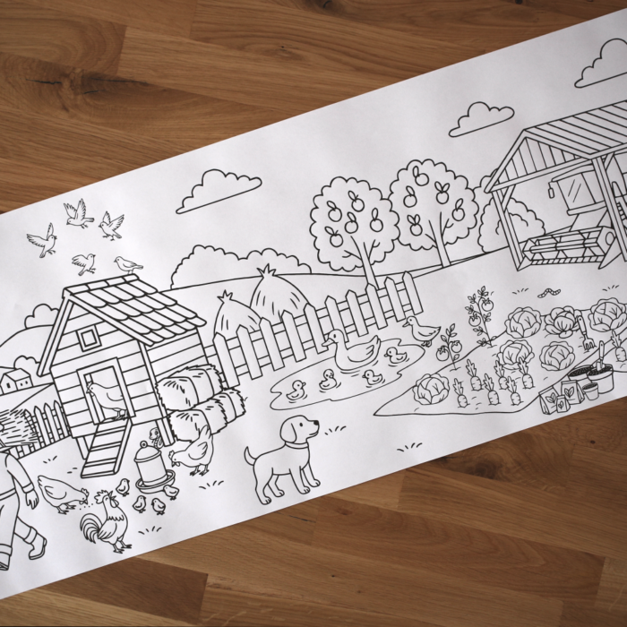 dzień na farmie Dzień na farmie - kolorowanka tematyczna