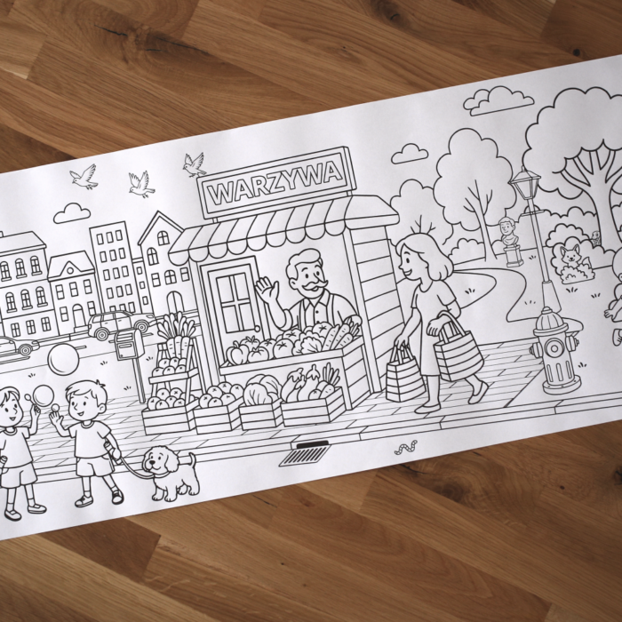 miejska uliczka Miejska uliczka - kolorowanka tematyczna