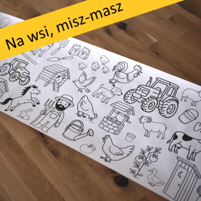 Na wsi - kolorowanka misz-masz