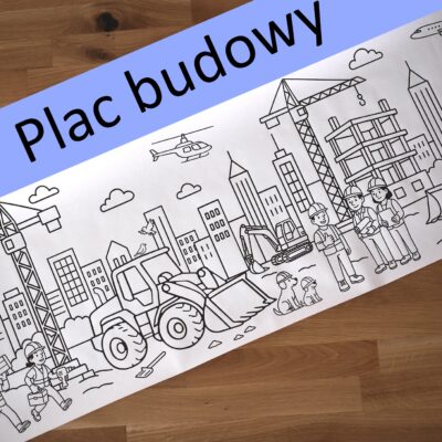 Plac budowy - kolorowanka tematyczna
